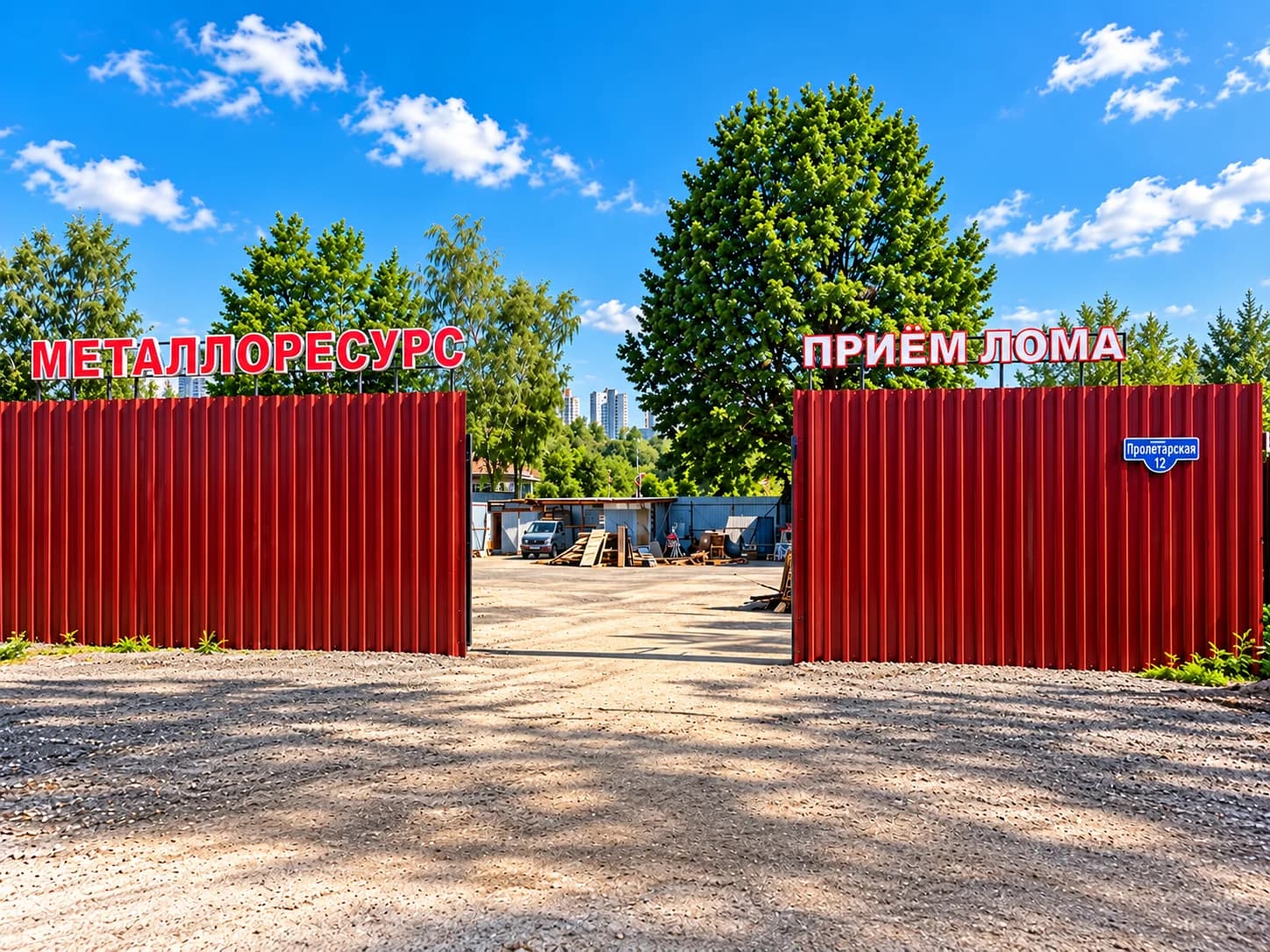 Въезд в Металлоресурс